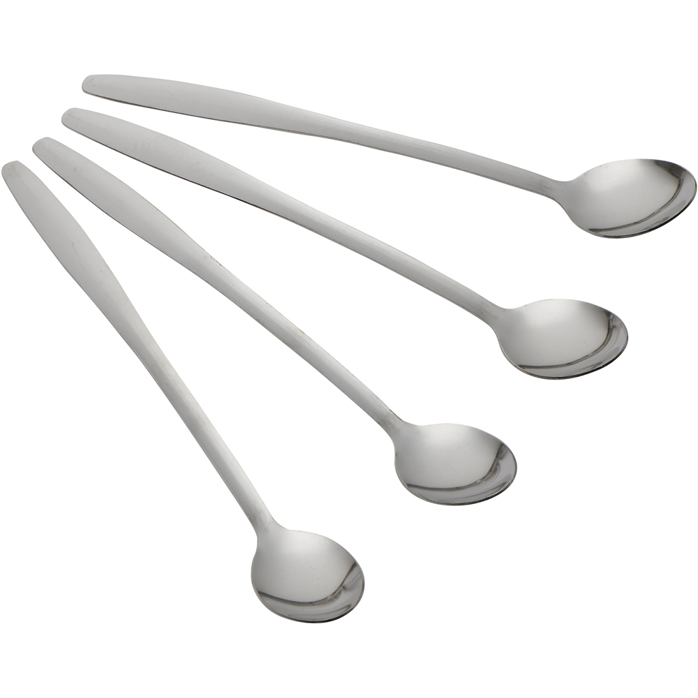 Wilko Stainless Steel Latte Spoon 4 Pack Wilko