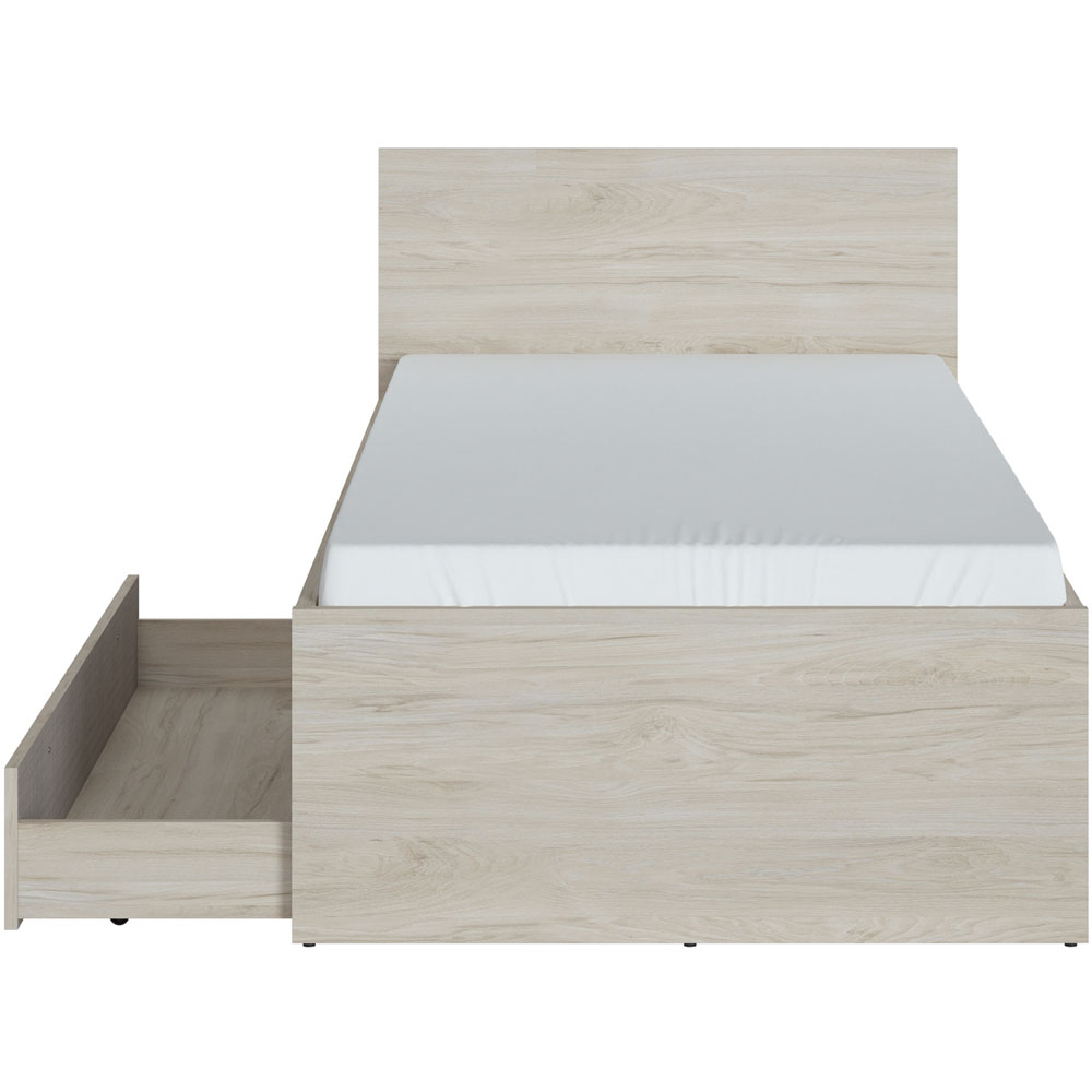 Florence Denim Single Light Walnut Cashmere Bed with Storage Drawer Image 4