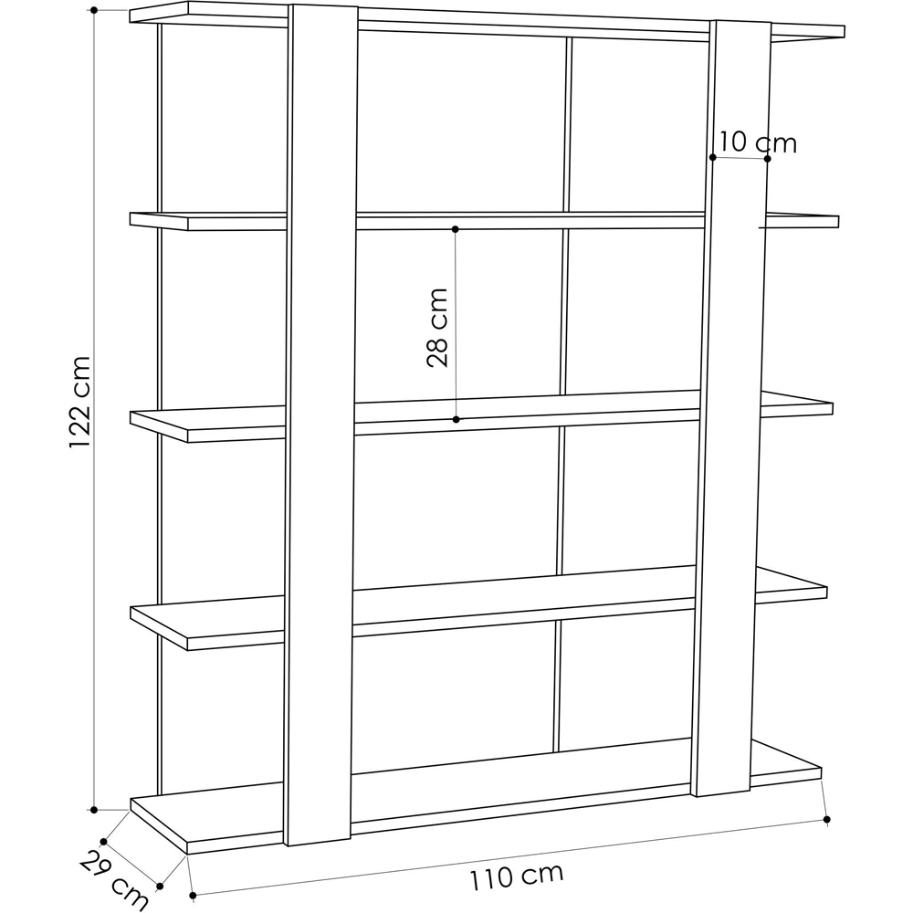 Decortie Tita Oak Medium Bookcase Image 5