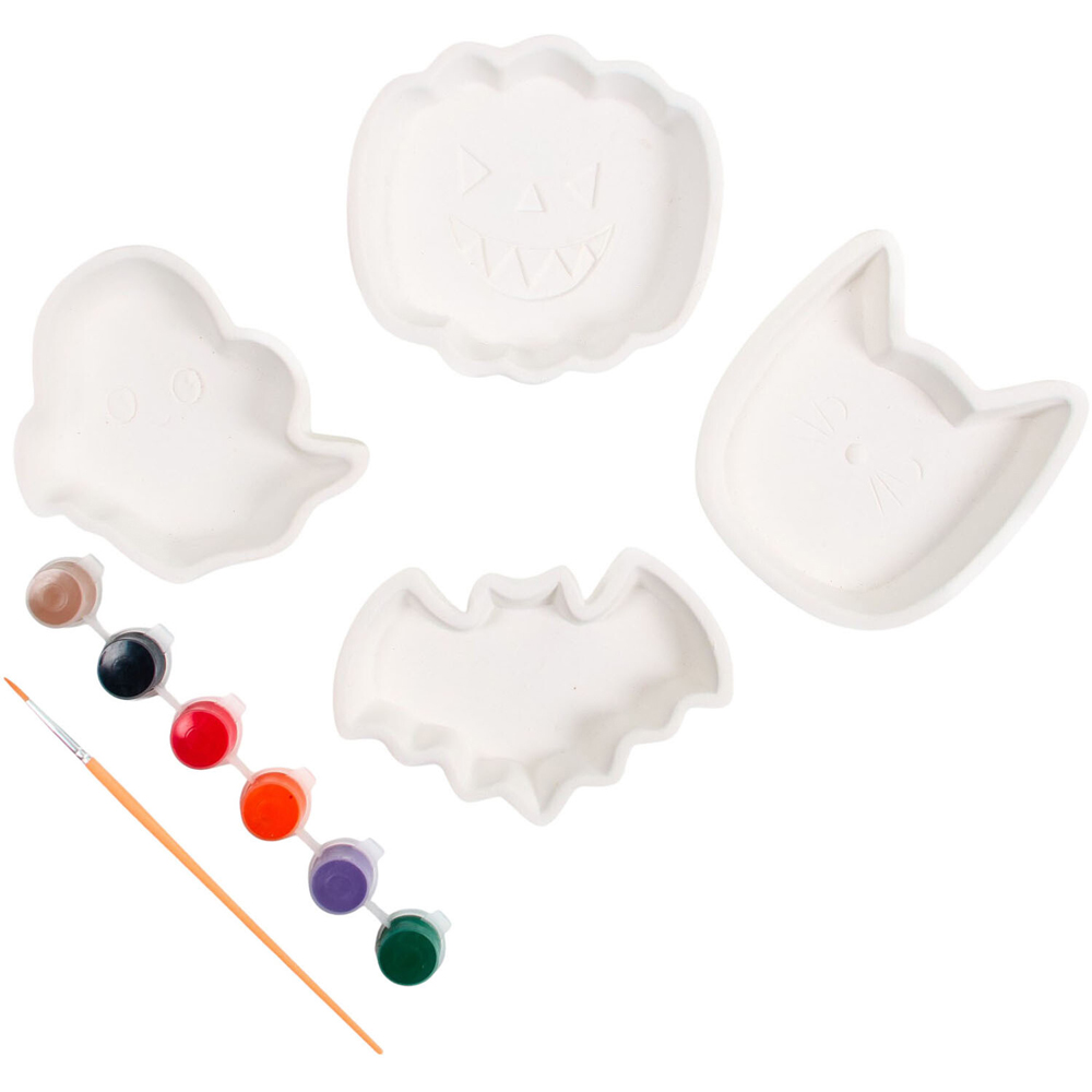 Paint Your Own Halloween Trinket Dishes Kit Image 2