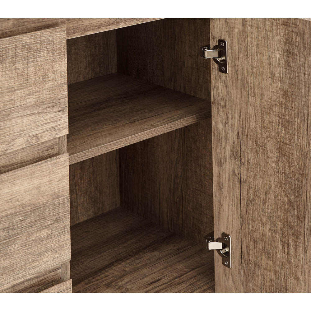 GFW Canyon 2 Door 3 Drawer Oak Grey Sideboard Image 8