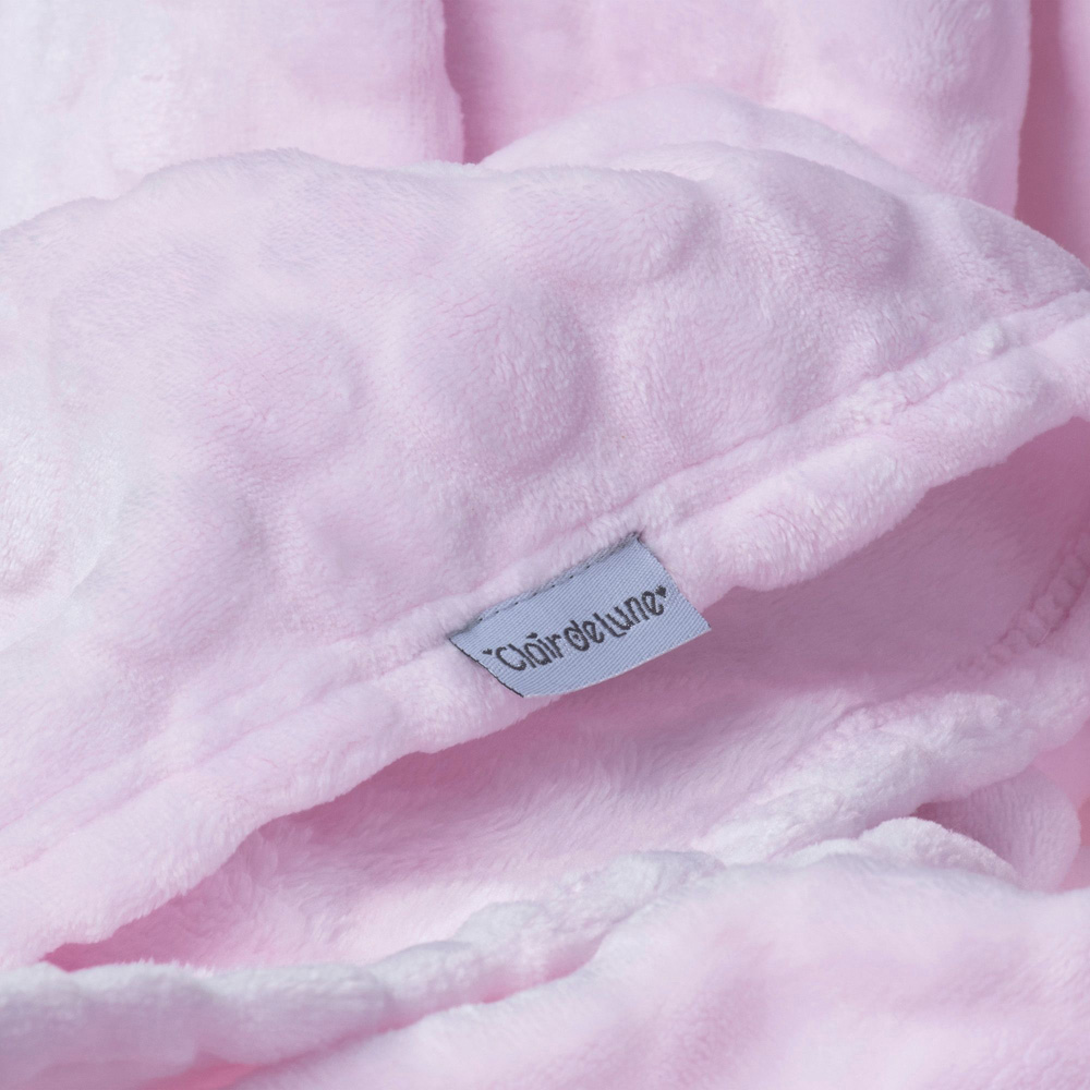 Clair de Lune Baby Pink Marshmallow Pram Blanket 90 x 70cm Image 3