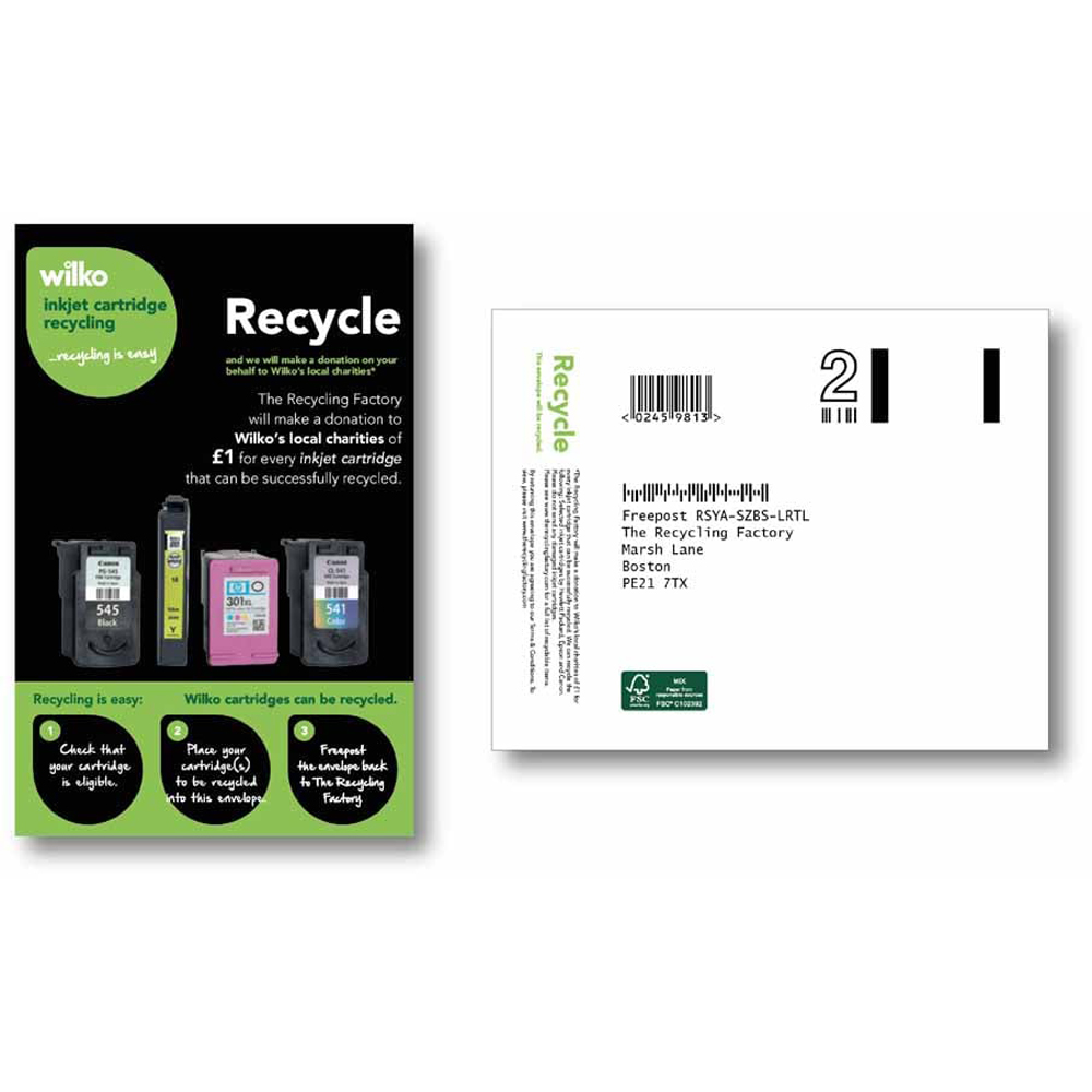 Wilko HP 301 Black and Colour Inkjet Cartridge Twin Pack Image 2