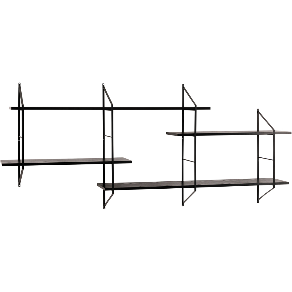 Florence Belfast 4 Tier Black Floating Wall Shelf Image 3