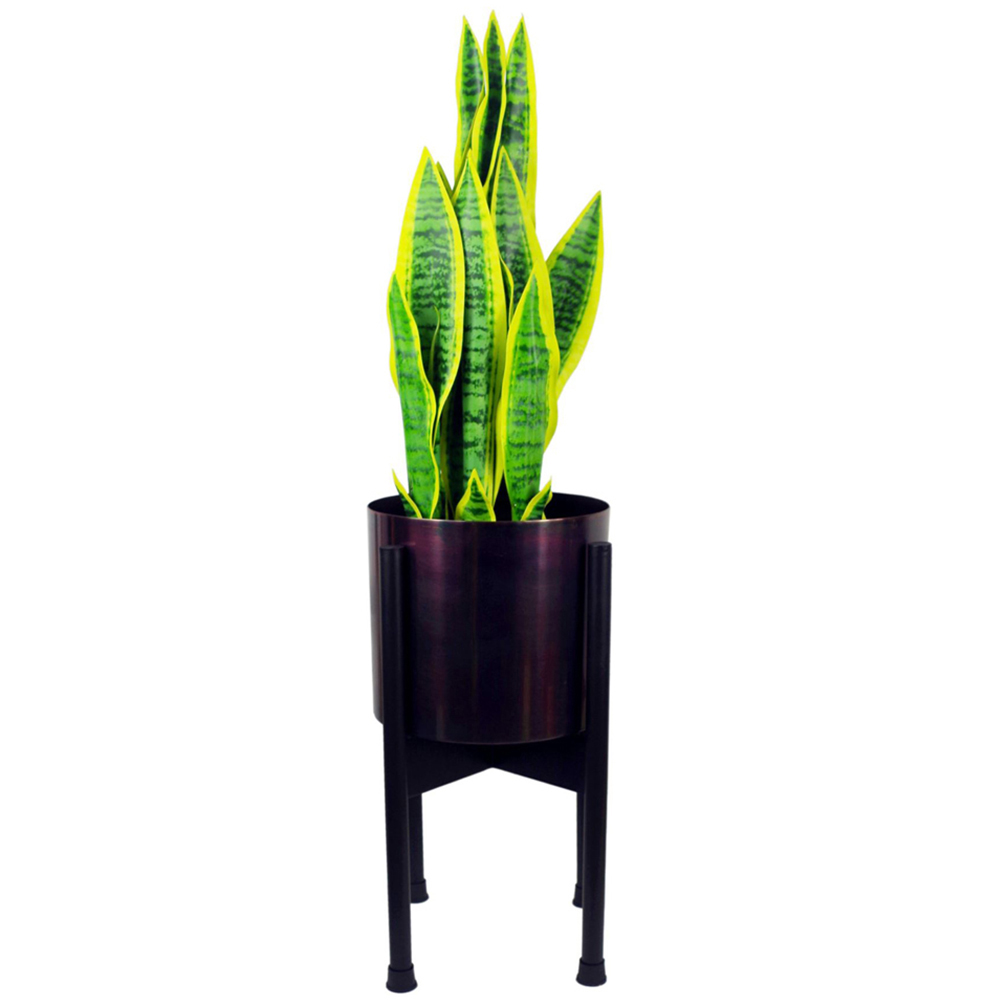 Botanik Iridescent Rainbow Metal Planter 18 x 20cm Image 2