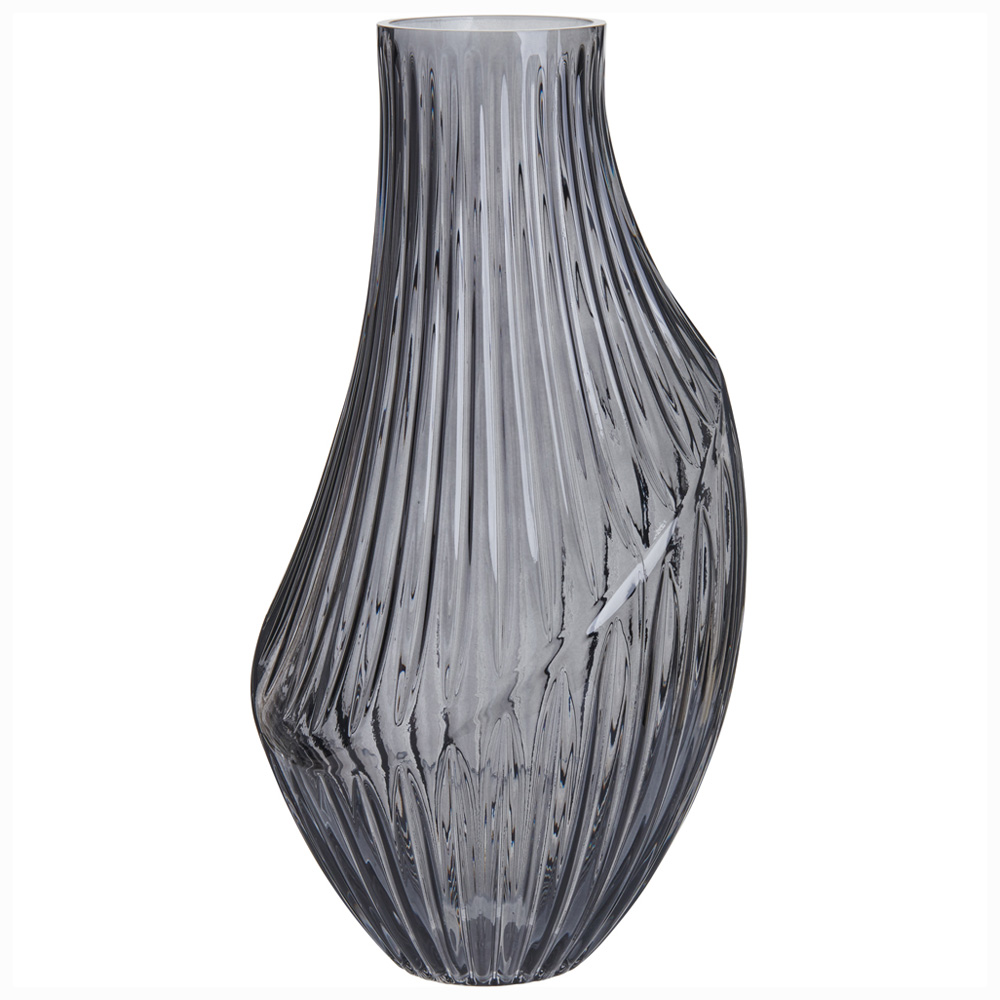 Wilko Large Smoked Funnel Vase Image 1