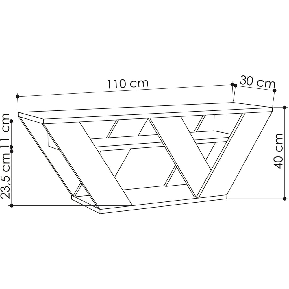 Decortie Pipralla 2 Shelf Oak Modern TV Unit Image 8