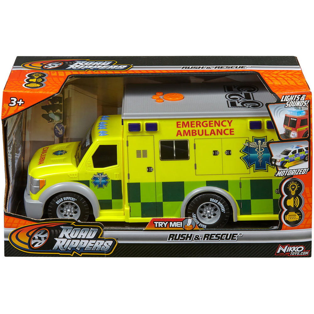 Nikko Road Rippers Rush and Rescue Yellow Ambulance Image 5