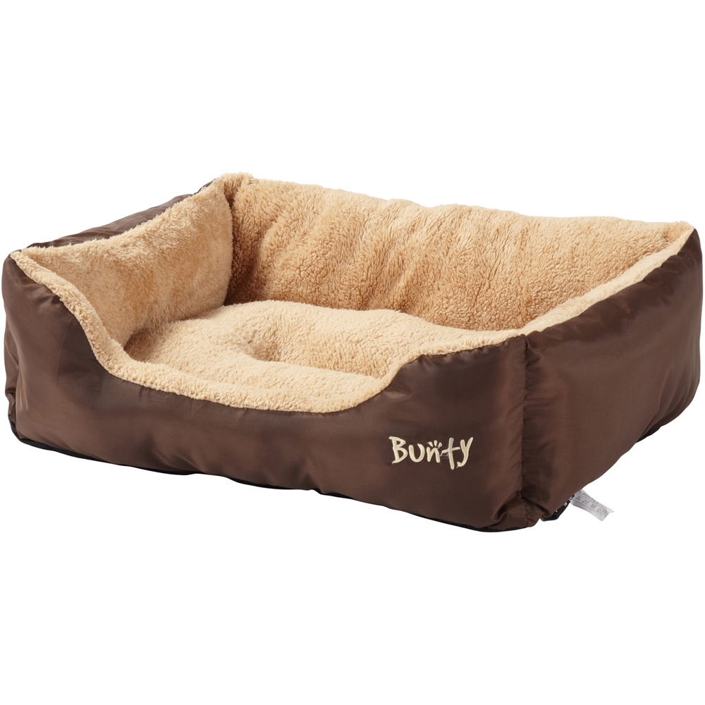 Bunty Deluxe Small Brown Soft Pet Basket Bed Image 1