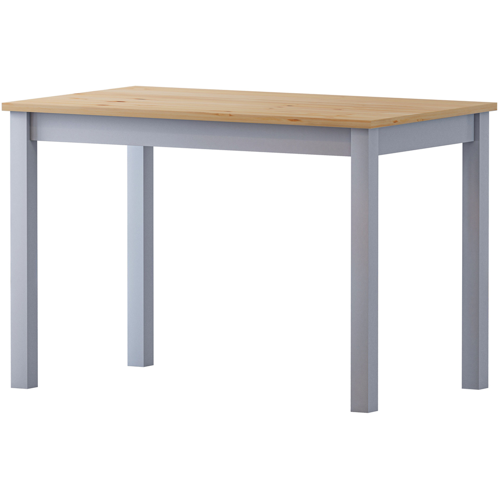 Comfy Living 4 Seater Wooden Dining Set Grey and Natural Image 2
