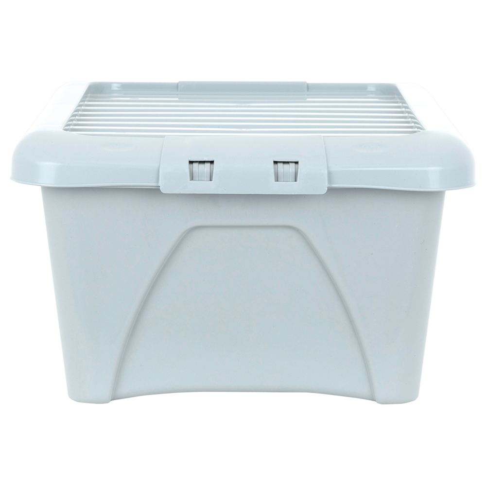 Wham 34L Soft Grey Home Upcycle Storage Box with Lid 5 Pack Image 4