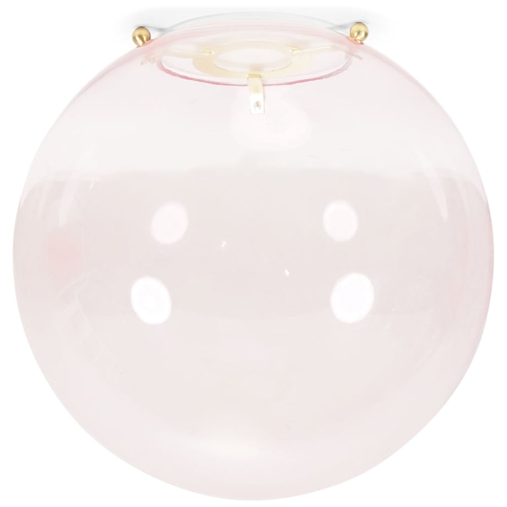 ValueLights Frenchie Pink Tinted Globe Gold Case Pendant Shade Image 1