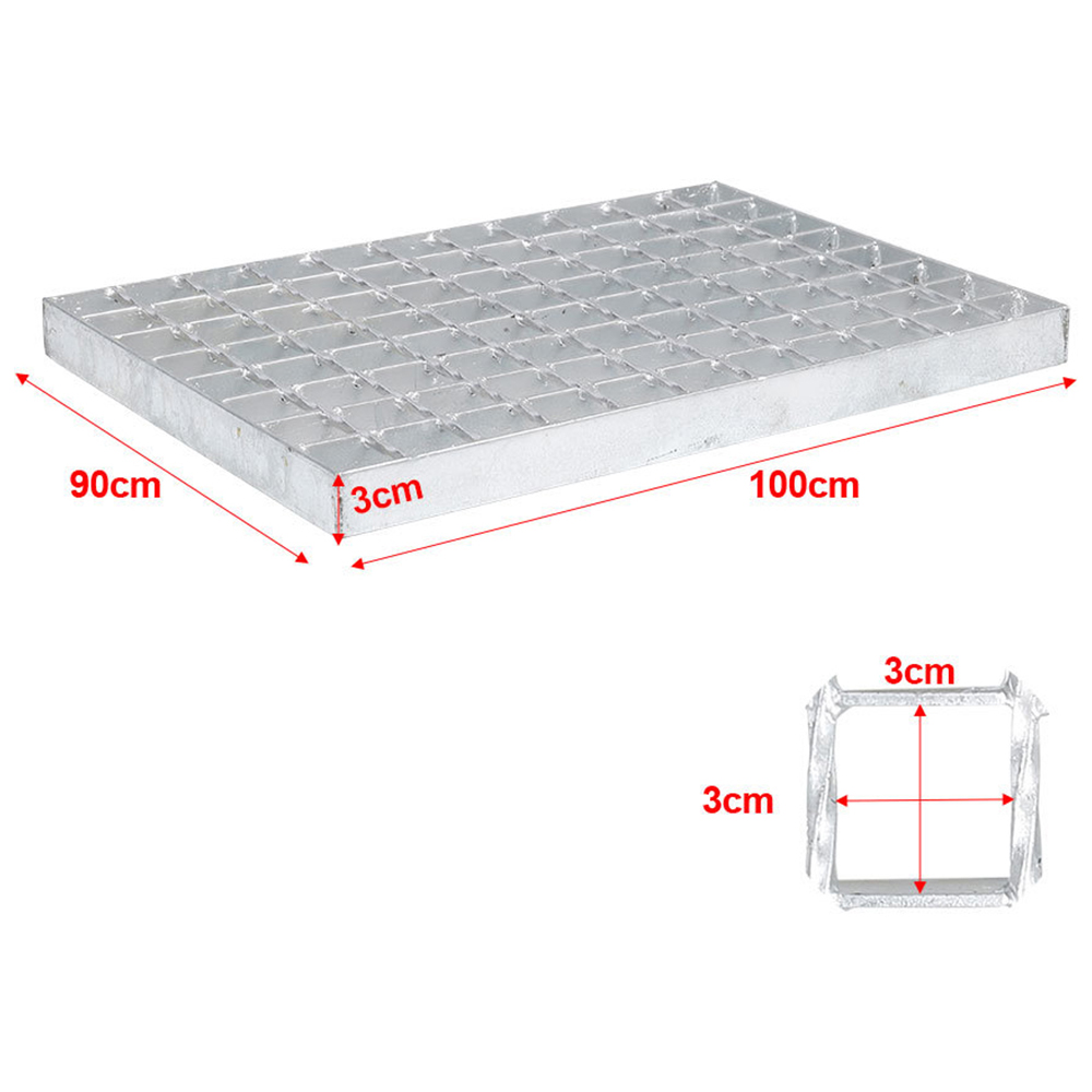 H&O Direct Galvanized Steel Drain Grate 90 x 100cm Image 4