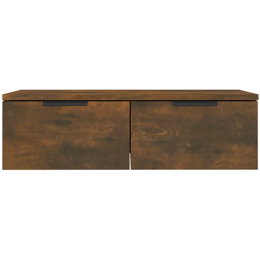 vidaXL 2 Drawer Smoked Oak Wall Cabinet Set of 2 Image 8