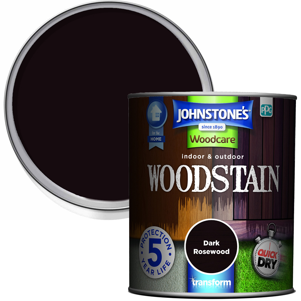 Johnstone's Dark Rosewood Woodstain 750ml Image 1