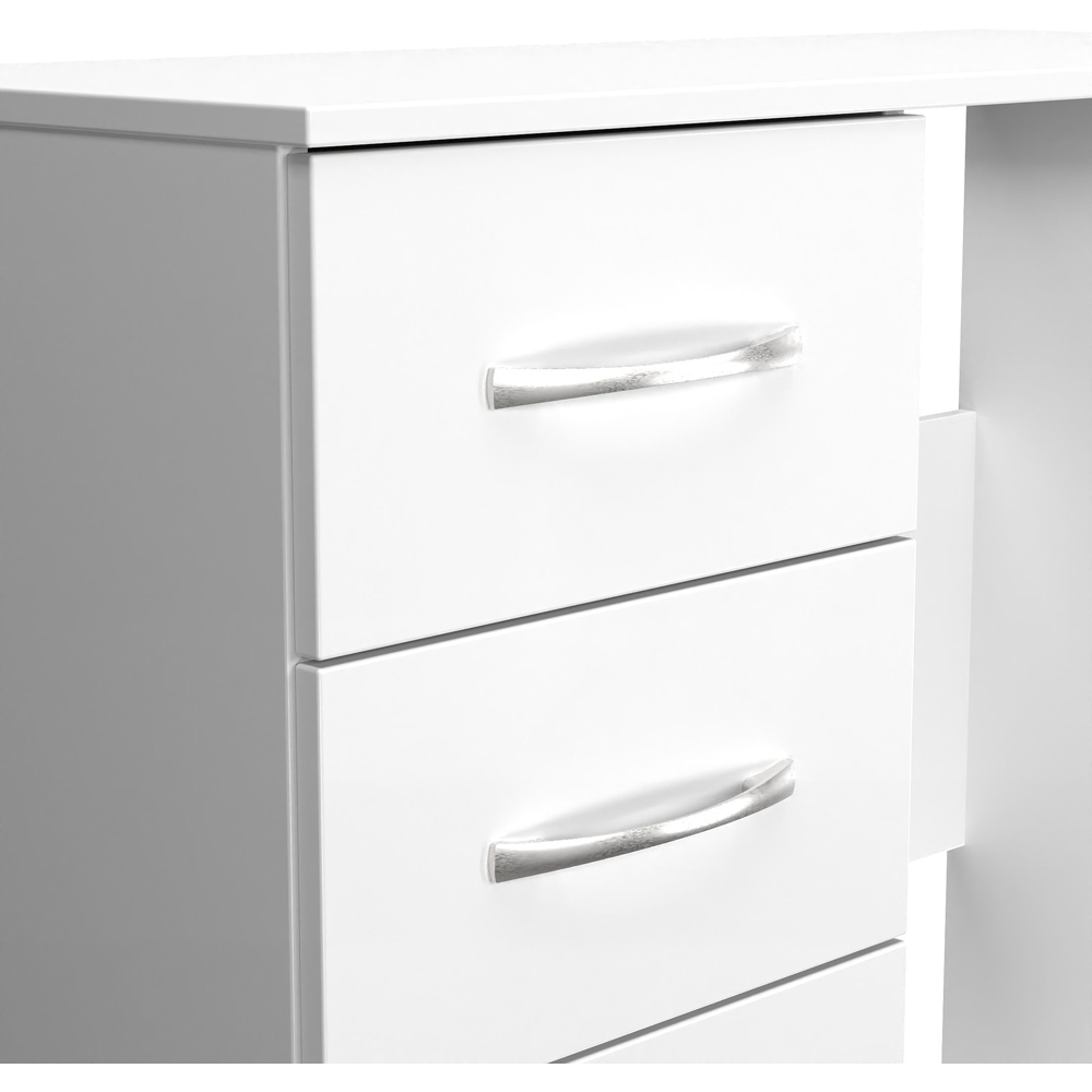 Crowndale Avon 3 Drawer Matt White Dressing Table Ready Assembled Image 5