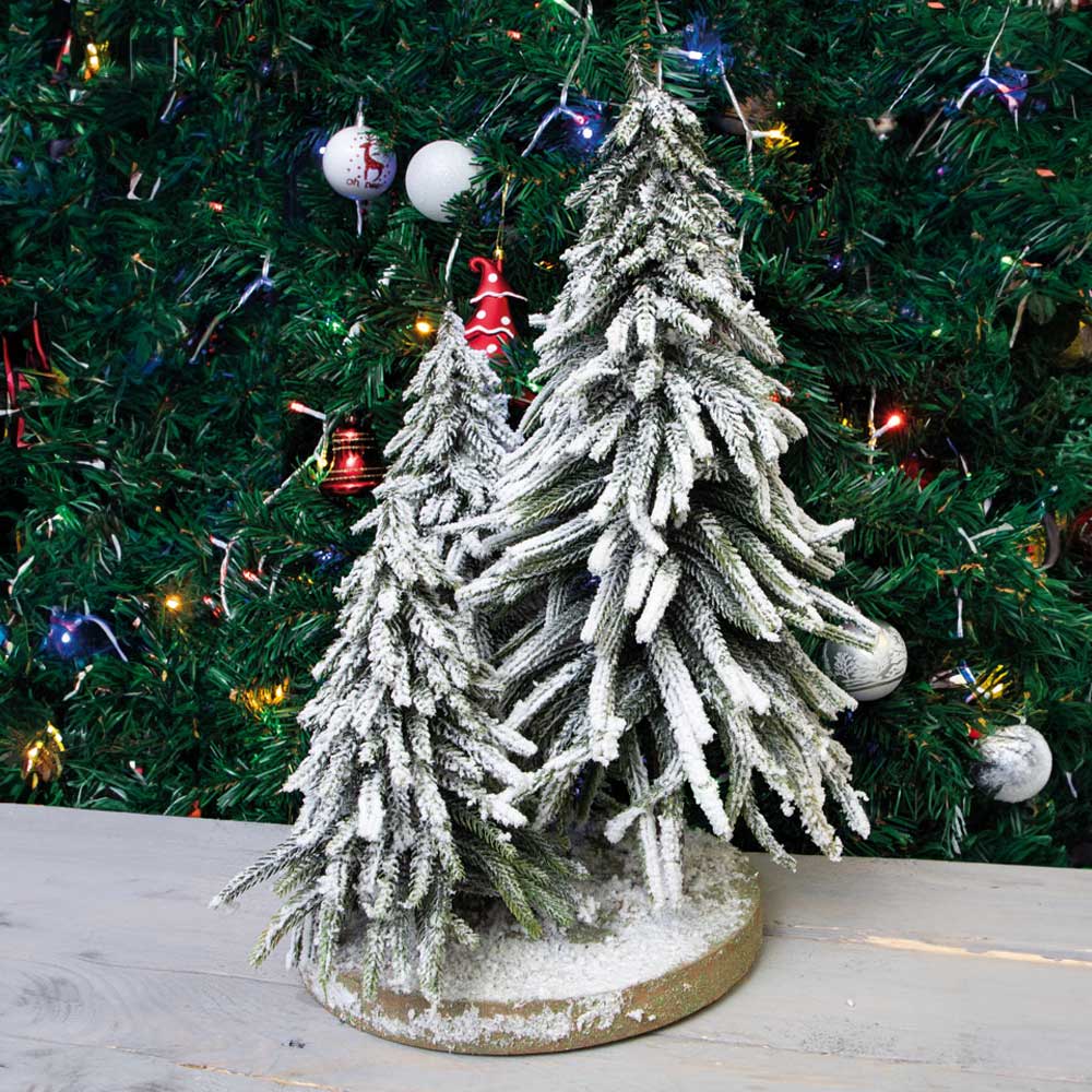 St Helens 47cm Snow Topped Mini Christmas Tree Display Image 4