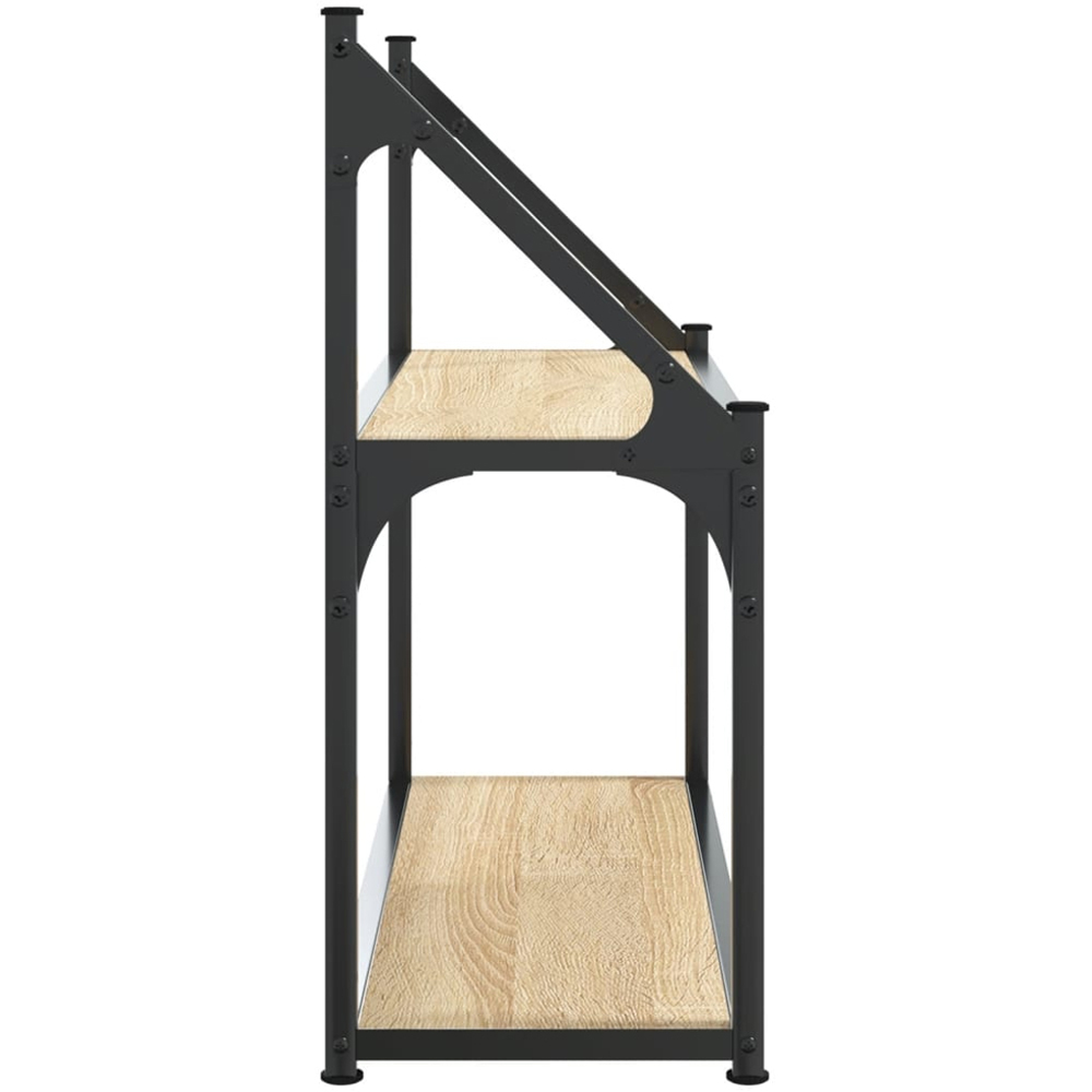 vidaXL 2 Shelf Sonoma Oak Floating Wall Shelf Image 4
