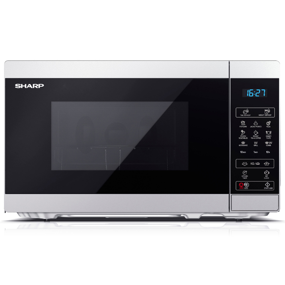 Sharp Silver 20L Grill Electronic Control Microwave 800W Image 1