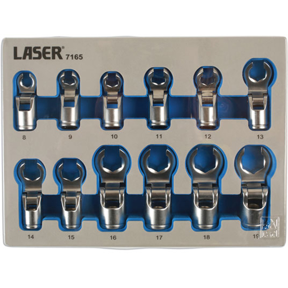 Laser 7165 12 Piece 3/8 inch D Flexible Crows Foot Wrench Set Image 6