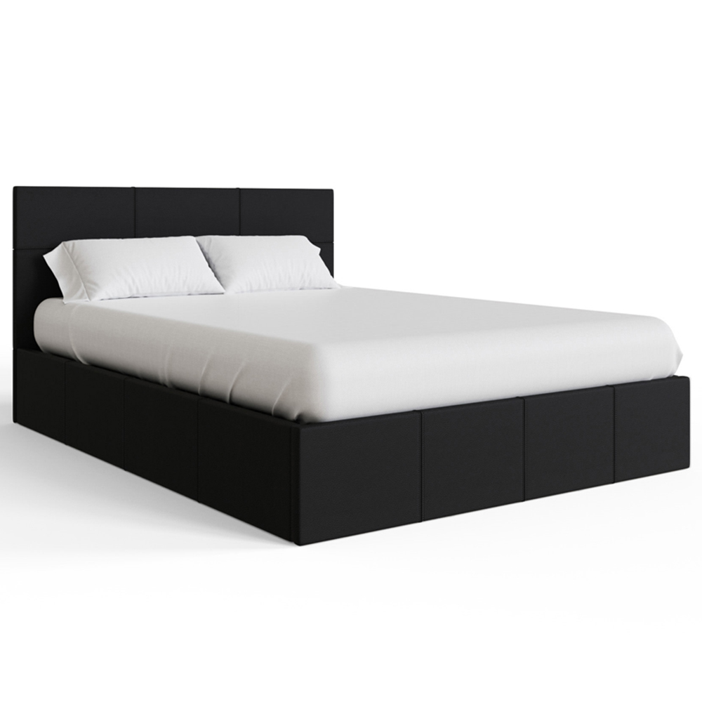 GFW Small Double Black Side Lift Ottoman Bed Image 2