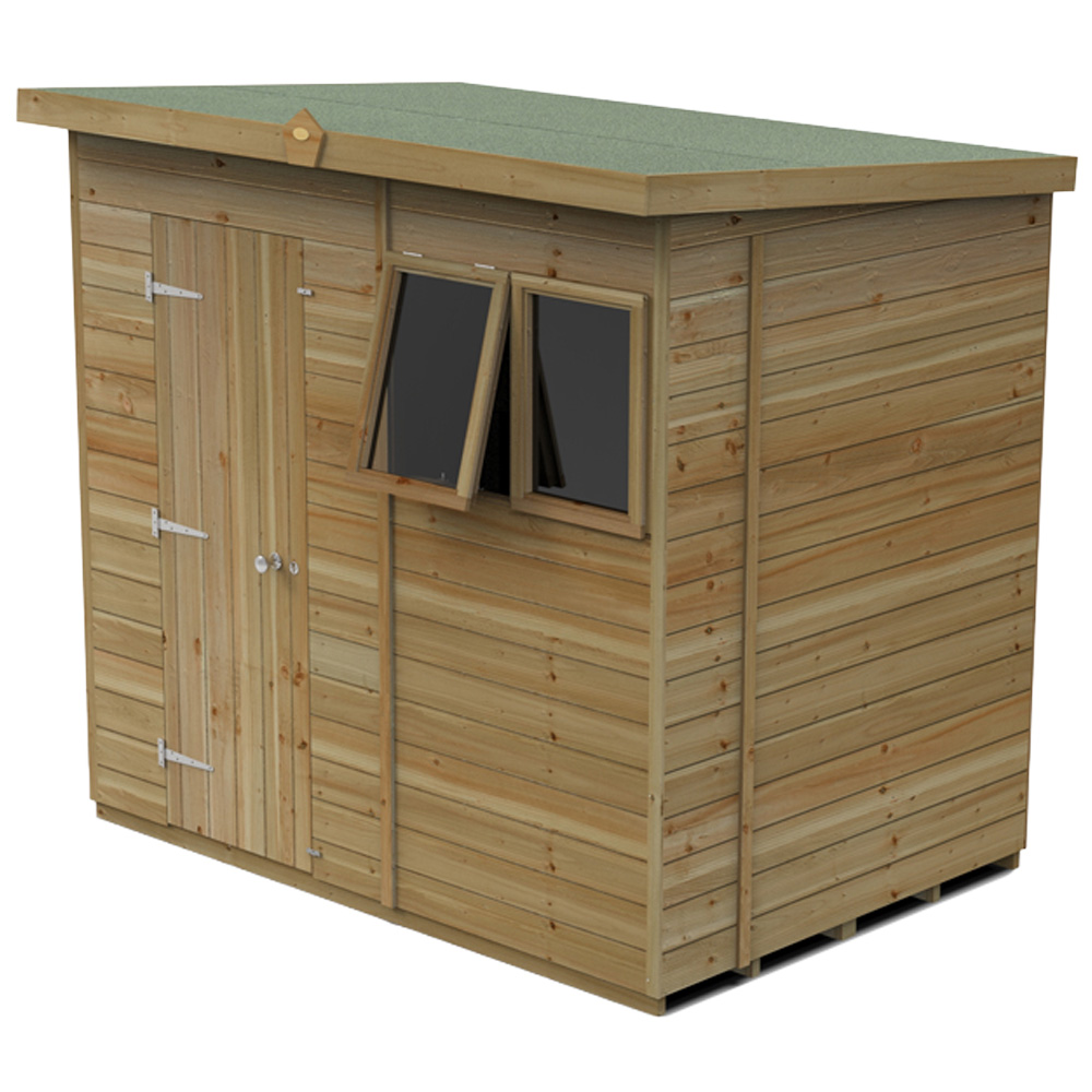 Forest Garden Timberdale 7 x 5ft Single Opening Pent Shed Image 1