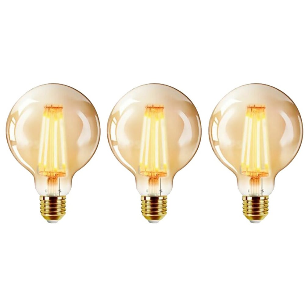 ExtraStar 3 Pack E27 6W G125 Ball LED Light Bulb Ornament Image 1