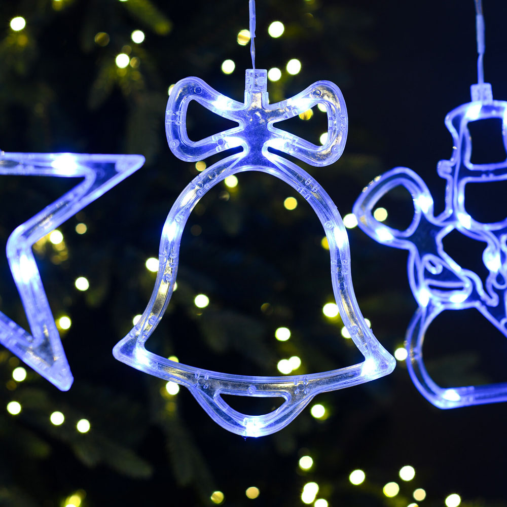 10 Christmas Icons String Light - Cool White Image 2