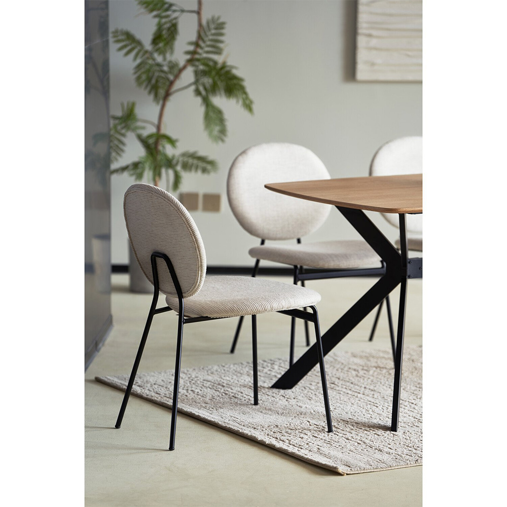 Pair of Maybury Dining Chairs - Cream Image 7