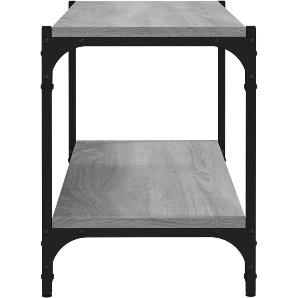 vidaXL Single Shelf Grey Sonoma Wood and Steel TV Cabinet Image 5