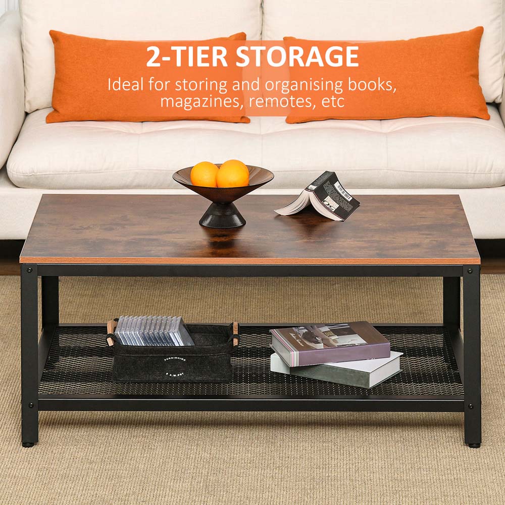 Portland Chestnut and Black Coffee Table Image 7