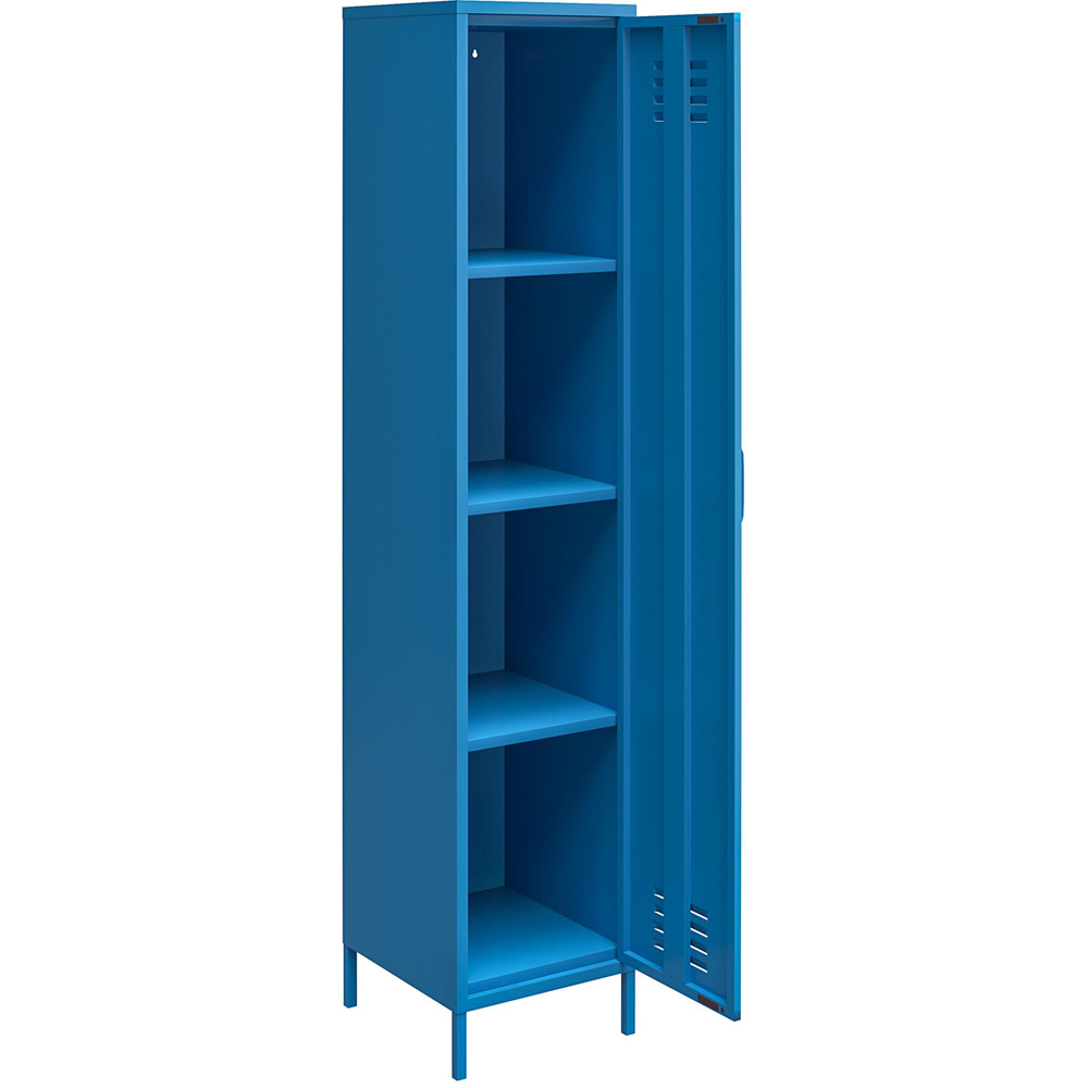 Novogratz Cache Single Door Blue Metal Locker Storage Cabinet Image 4