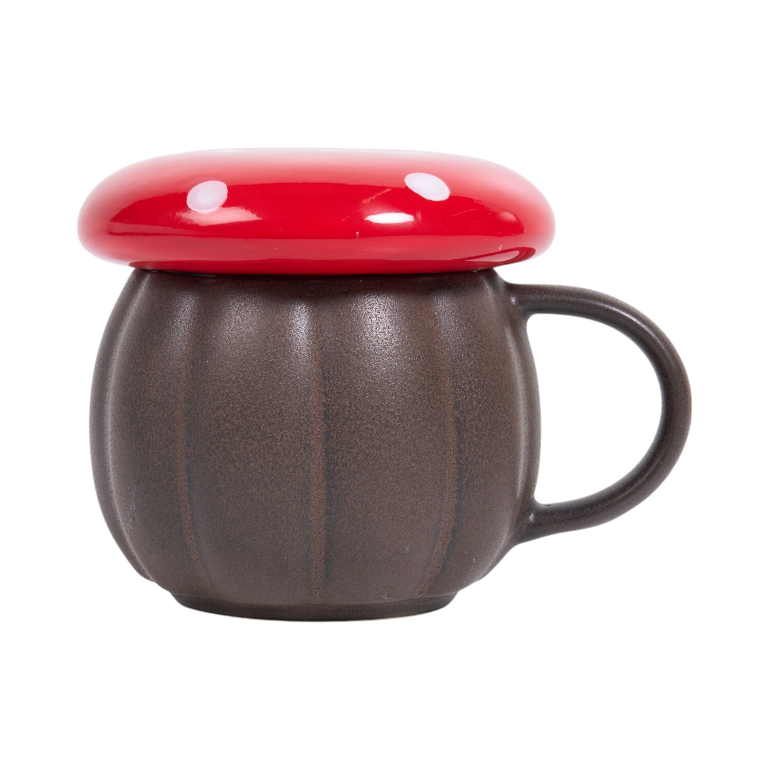 Toadstool Mug Brown and Red Image 3