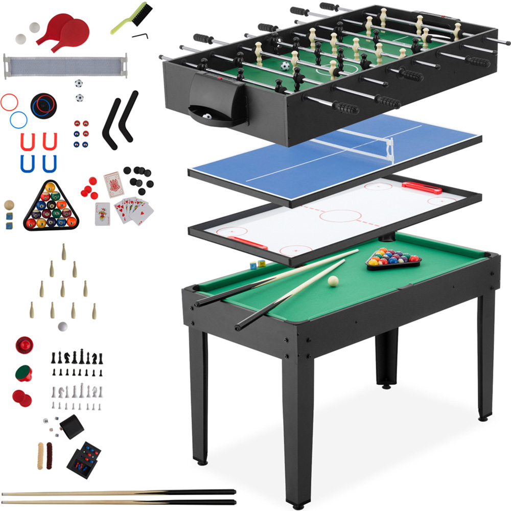 tectake 15-in-1 Height Adjustable Games Table with Accessories Image 2