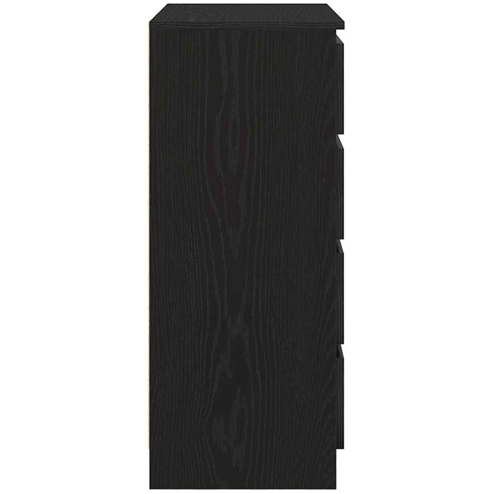 vidaXL Single Door 4 Drawer Black Wooden Sideboard Image 6