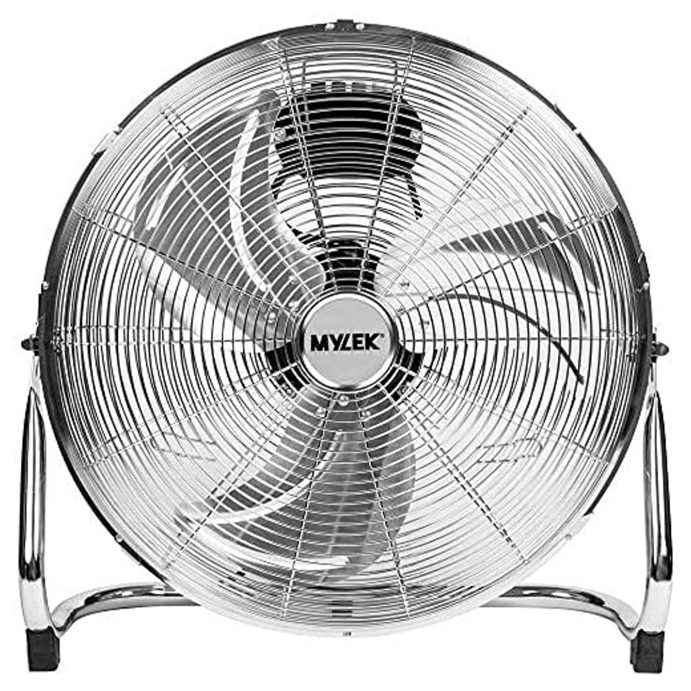 MYLEK Silver High Velocity Floor Fan 20 inch Image 1