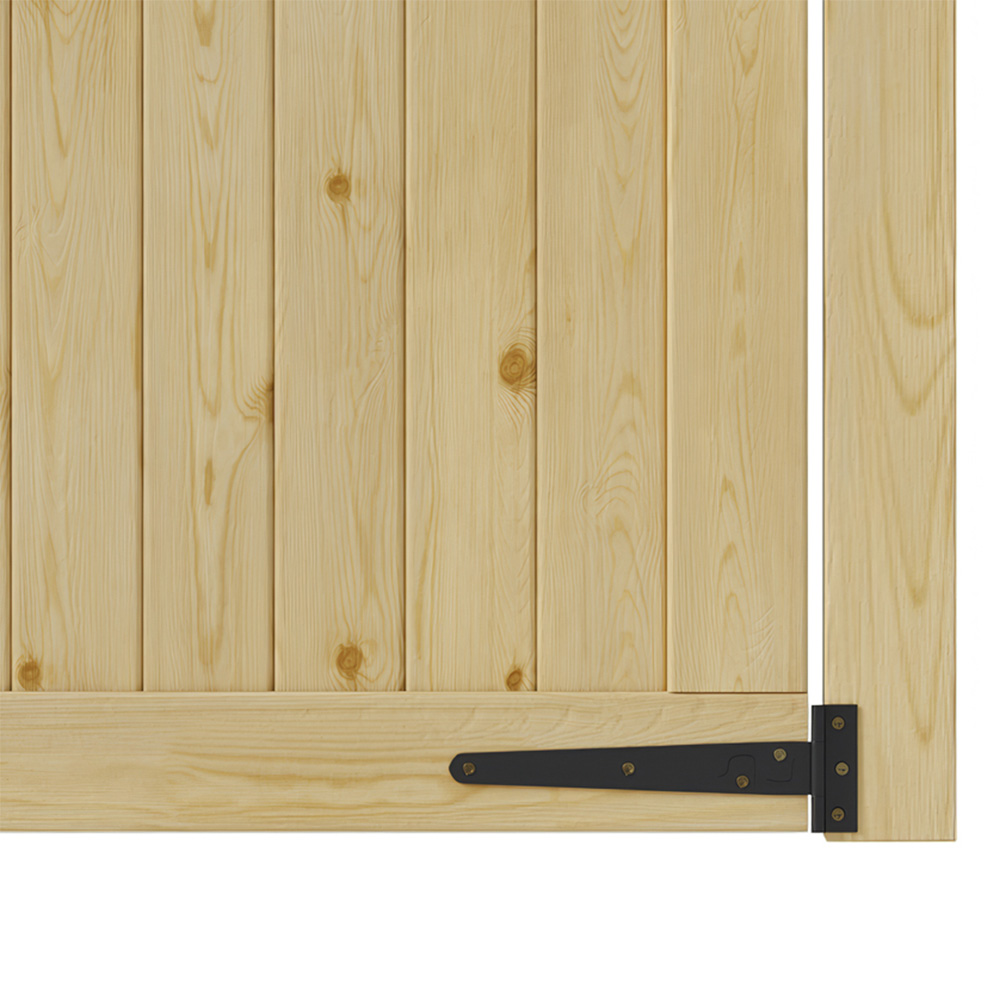 Living and Home Wooden Garden Gate with Door Latch 70.8 x 35.4 inch Image 3