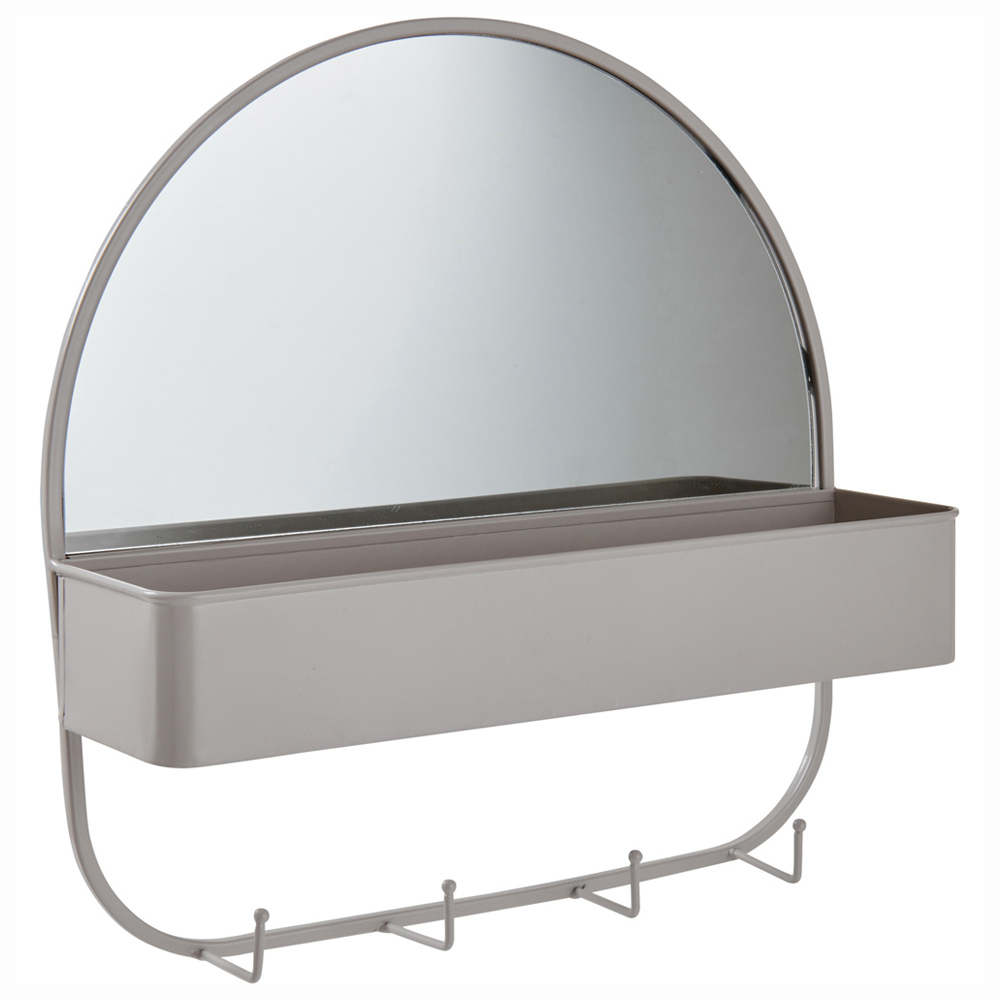 Wilko Mirror With Hooks And Shelf Wilko