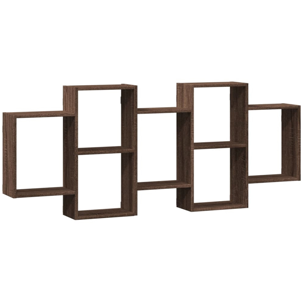 vidaXL 159 x 18 x 65cm Brown Oak Wall Shelf Image 1