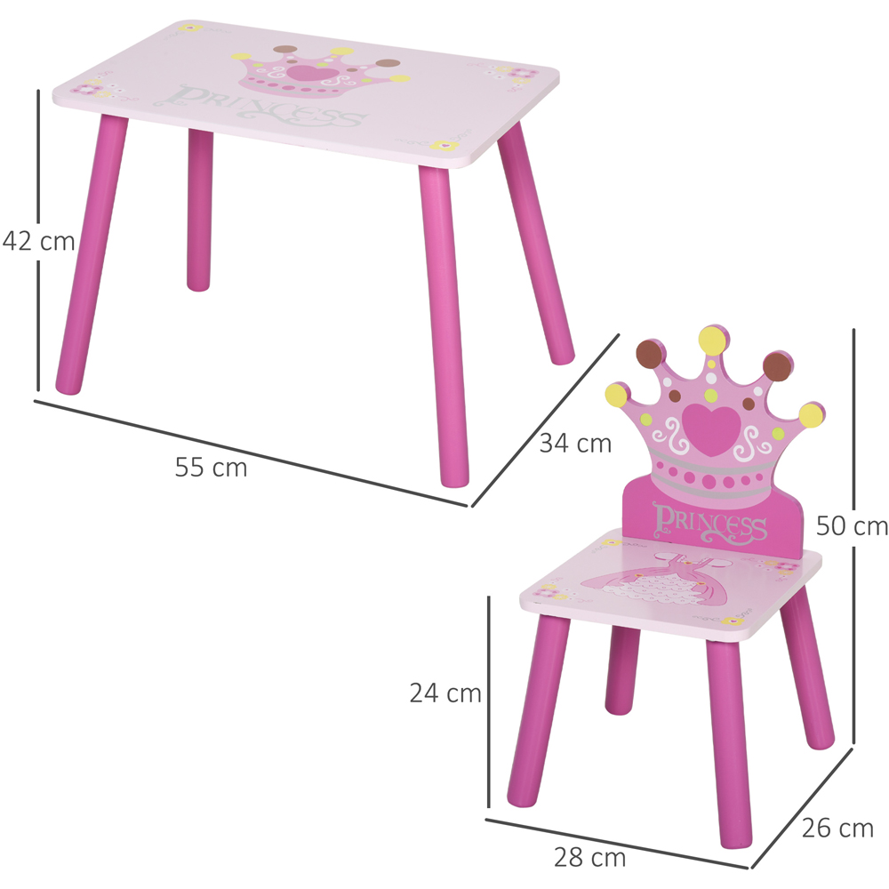 Playful Haven 3 Piece Pink Kids Table and Chair Set Image 6
