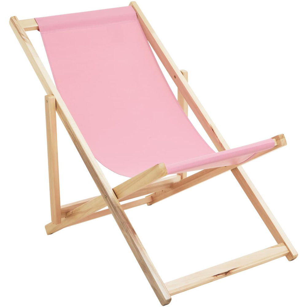 Interiors by Premier Beauport Pink Deck Chair Image 3