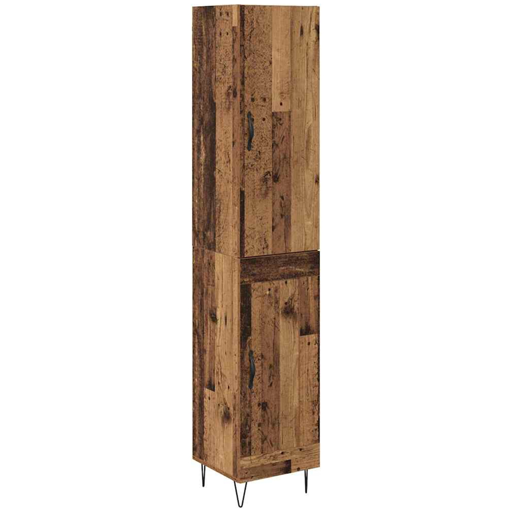 vidaXL 2 Door Old Wood Tall Slim Highboard Image 2