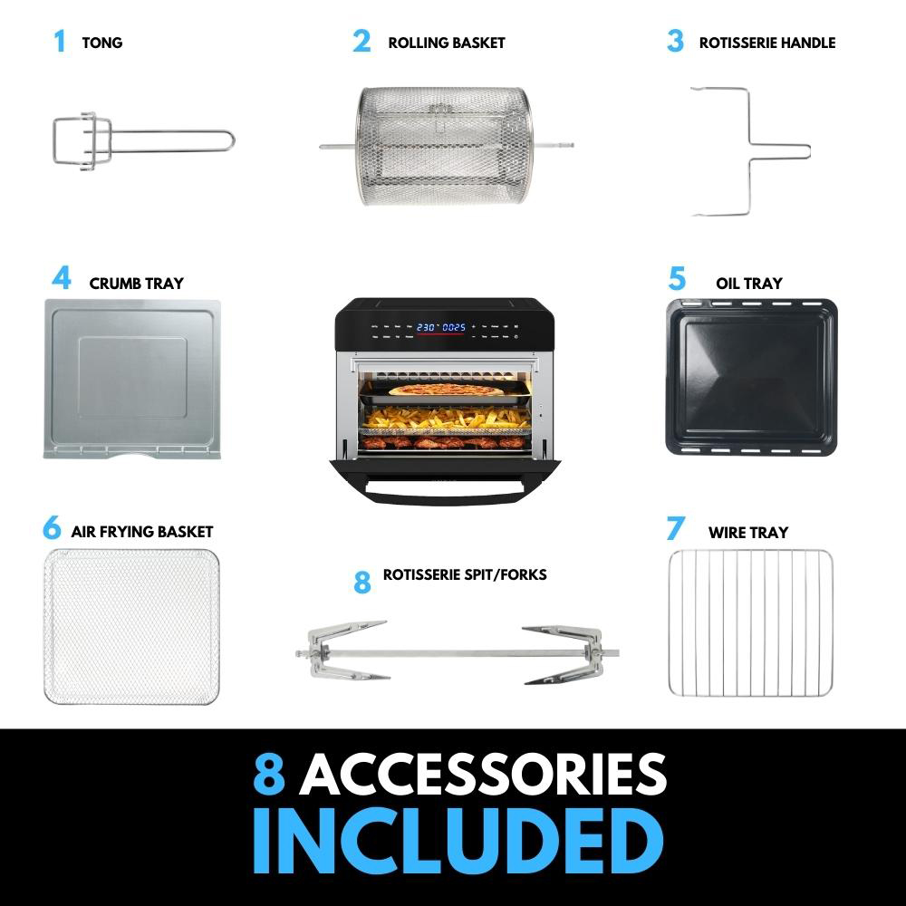 Ometa Black 25L Digital Air Fryer Oven 1400W Image 6