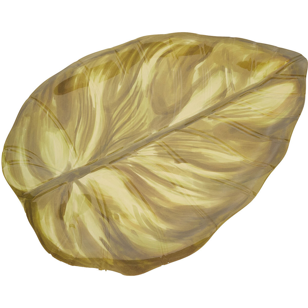 Casablanca Leaf Serving Plate Olive Image 2