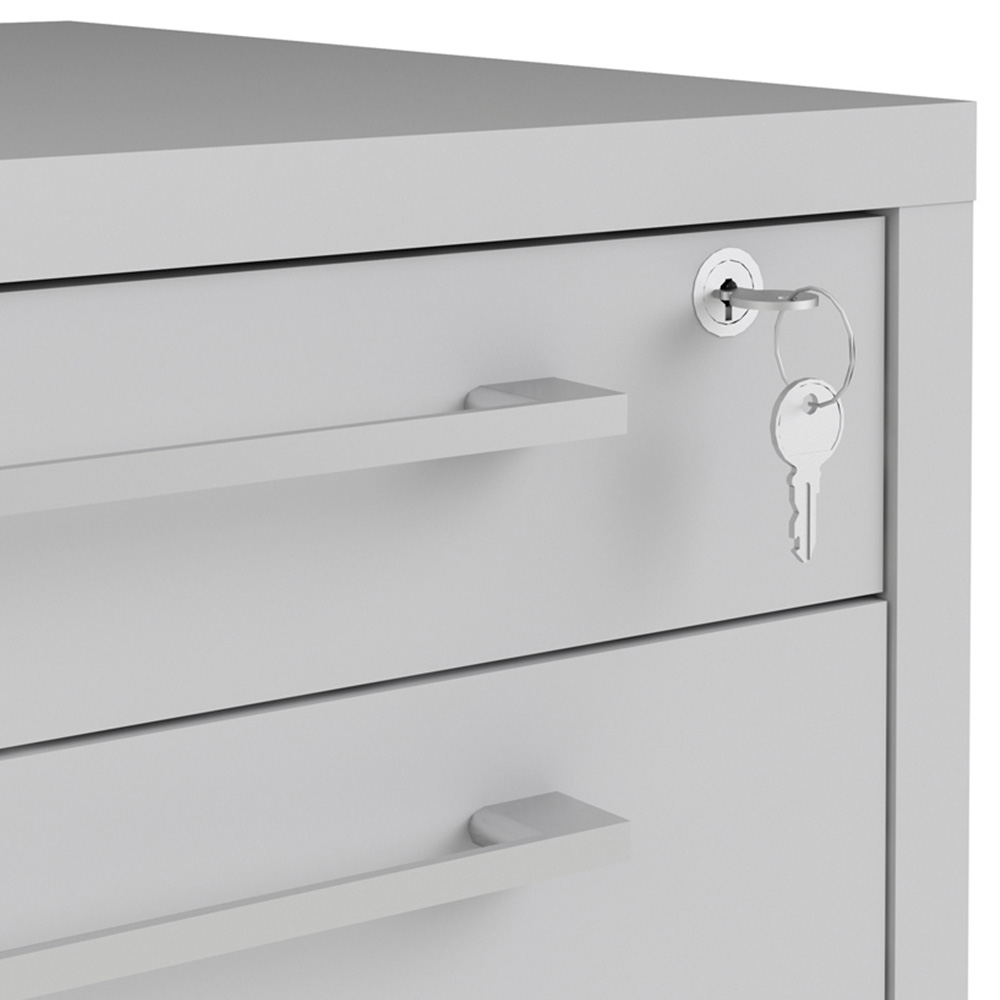 Florence 4 Drawer White Mobile Cabinet Image 5