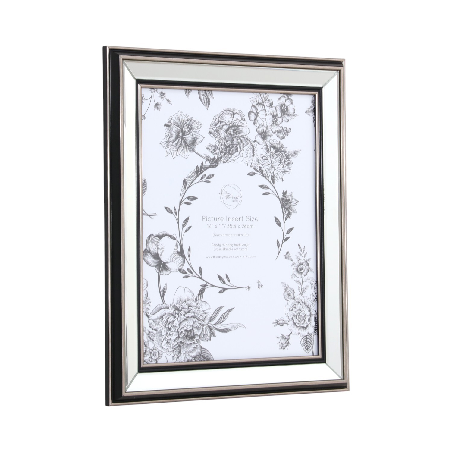 Mode Mirrored Photo Frame Silver 14 x 11in Image 3