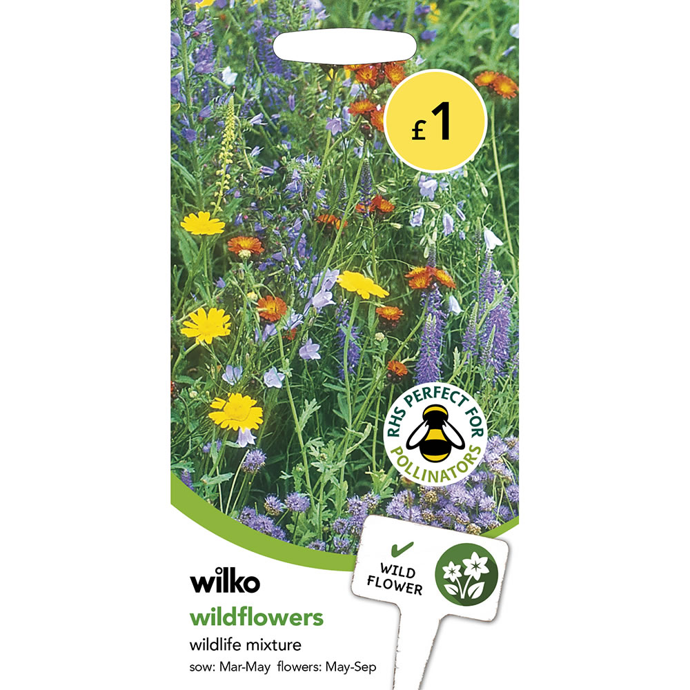Wilko Wildlife Wild Flowers Mix Seeds Image 2