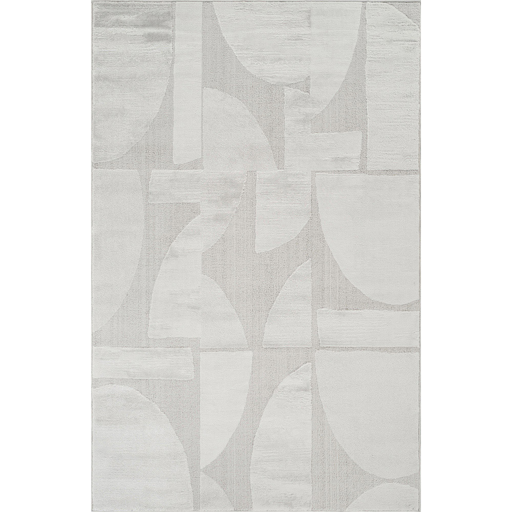 Desire Rugs Hamilton Silver Abstract Motif Rug 80 x 150cm Image 1