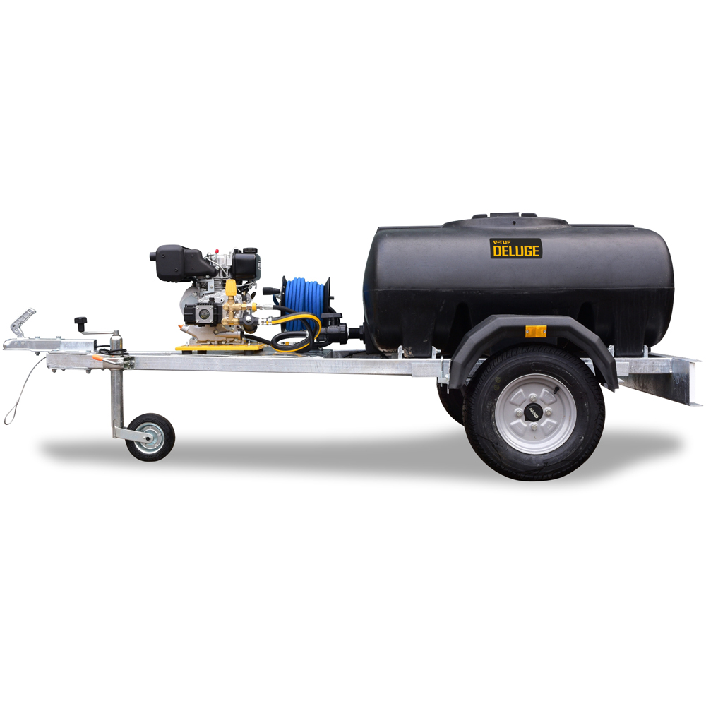 V-TUF DELUGE 6.5HP Honda Direct Drive Petrol 500L Highway Trailer Bowser Pressure Washer 165Bar Image 2