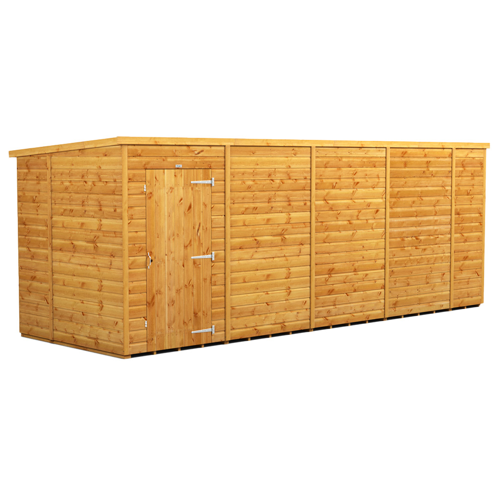 Power Sheds 18 x 6ft Pent Wooden Shed Image 1